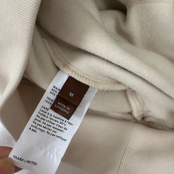 Vaara - Women's Cream/Tan Hoodie and Sweatpants 2pc Set S pants / M hoodie - Picture 7 of 9